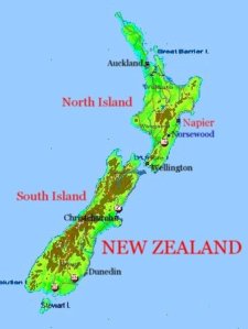 New Zealand Map With Napier