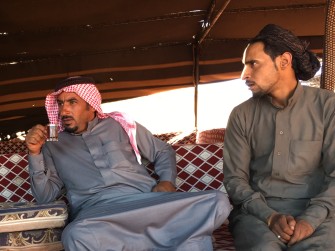 Bedouin hosts in conversation