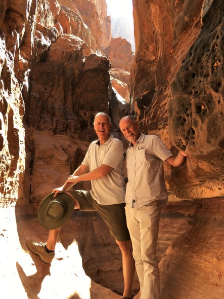 Brian & Frank in narrow gorge