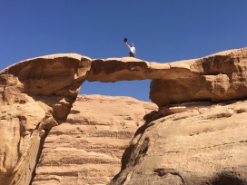 Brian atop natural arch